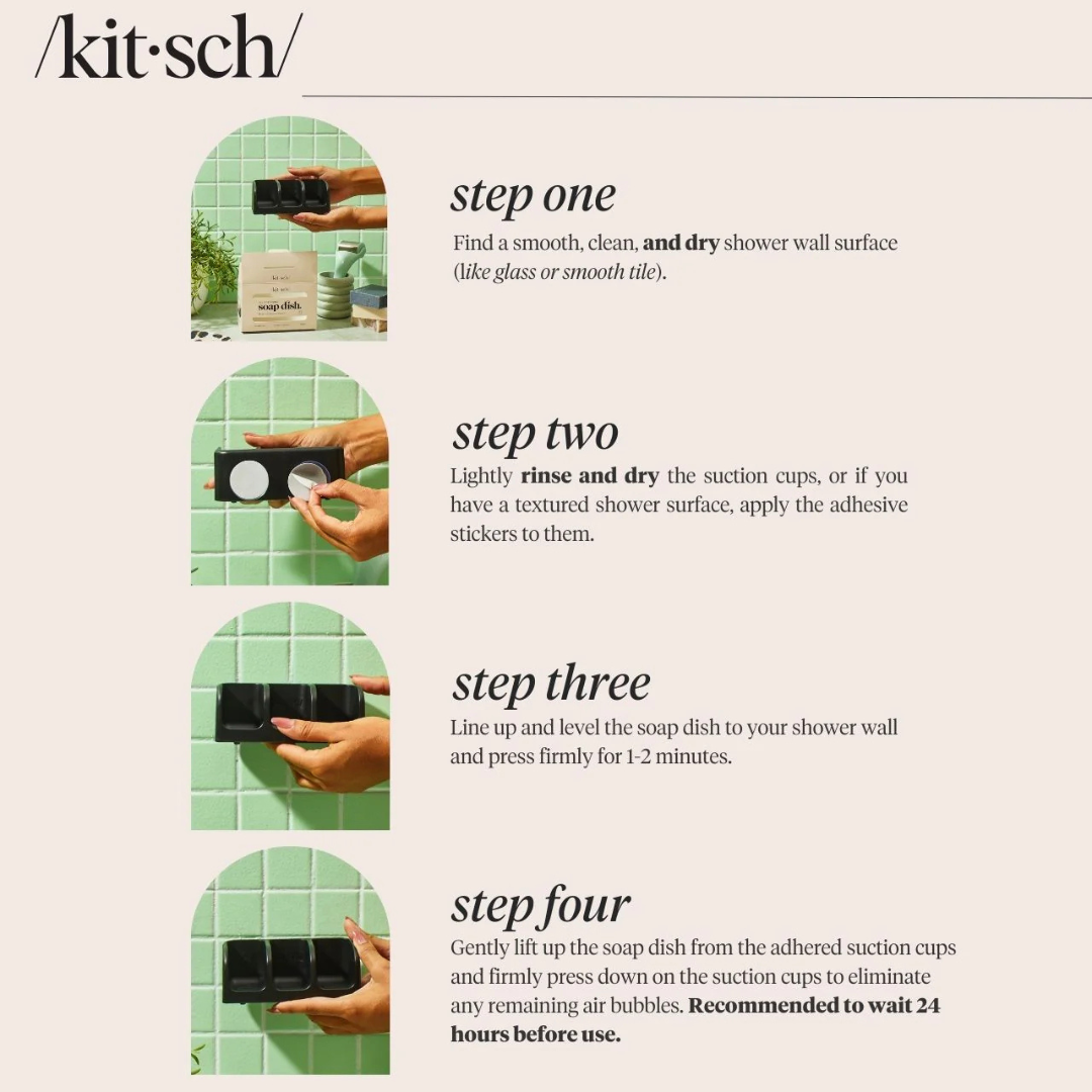 Self-Draining Soap Dish – Black