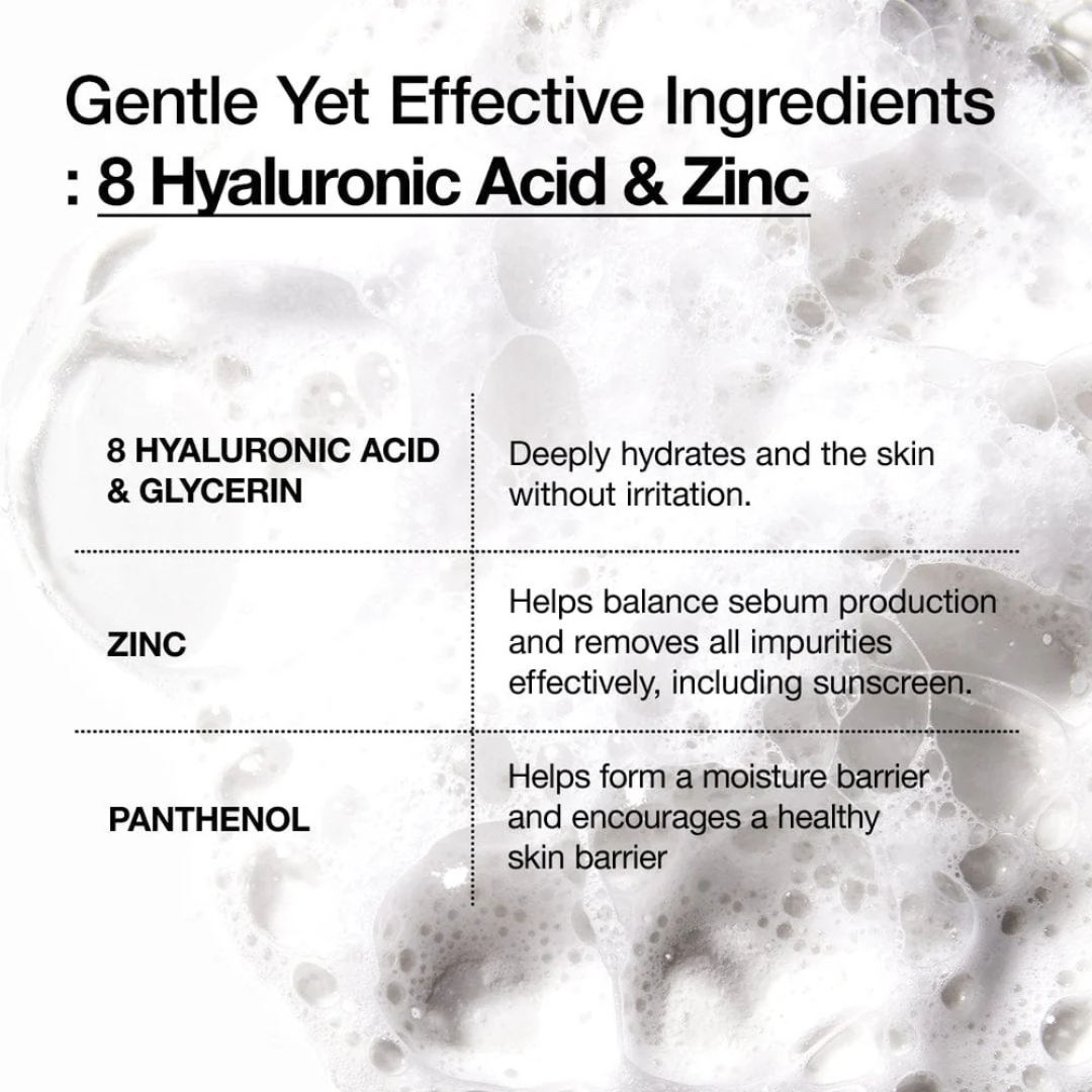 8 Hyaluronic Acid Hydrating Gentle Foaming Cleanser 150ml