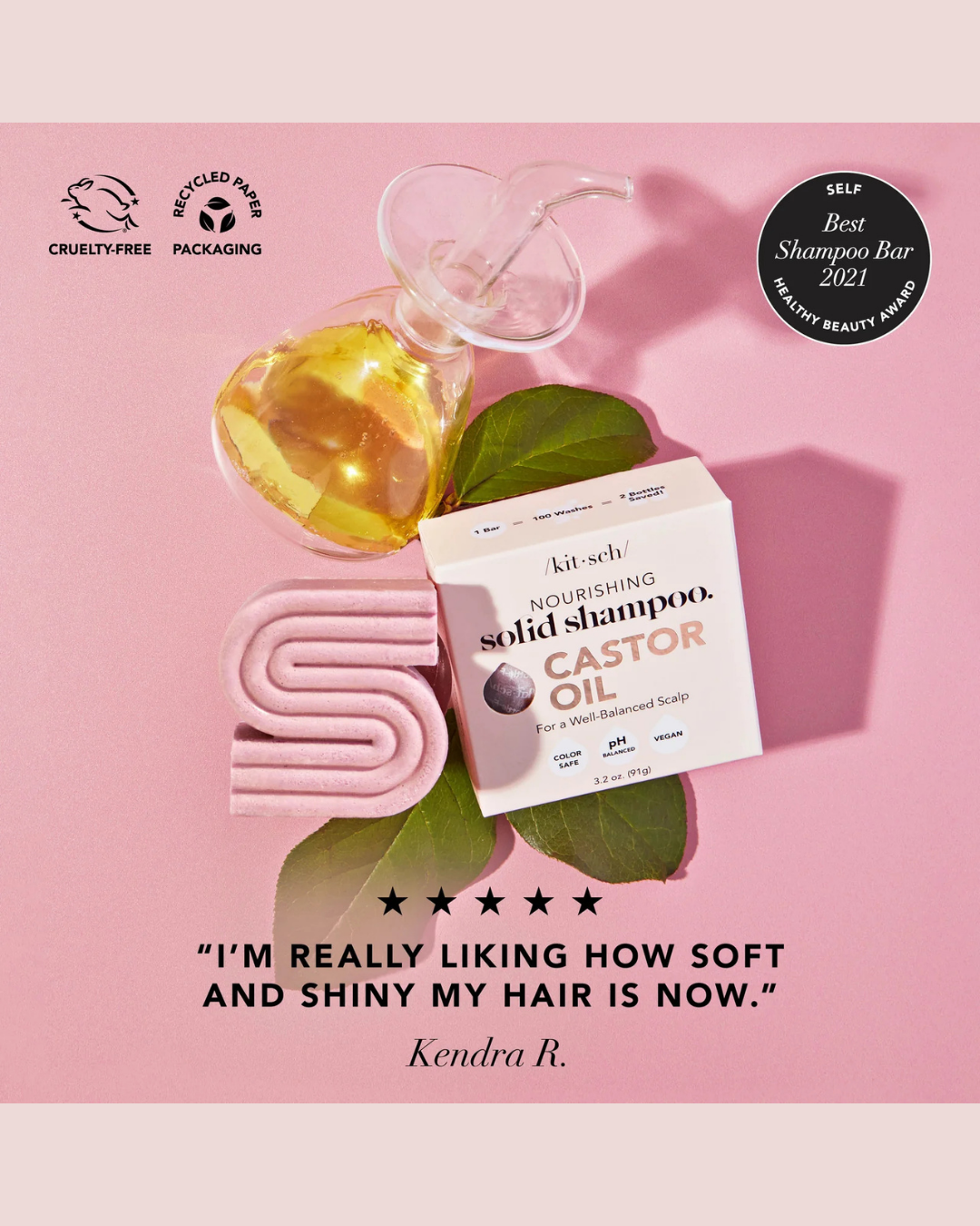 Castor Oil Nourishing Shampoo Bar 3.2 oz (91g)