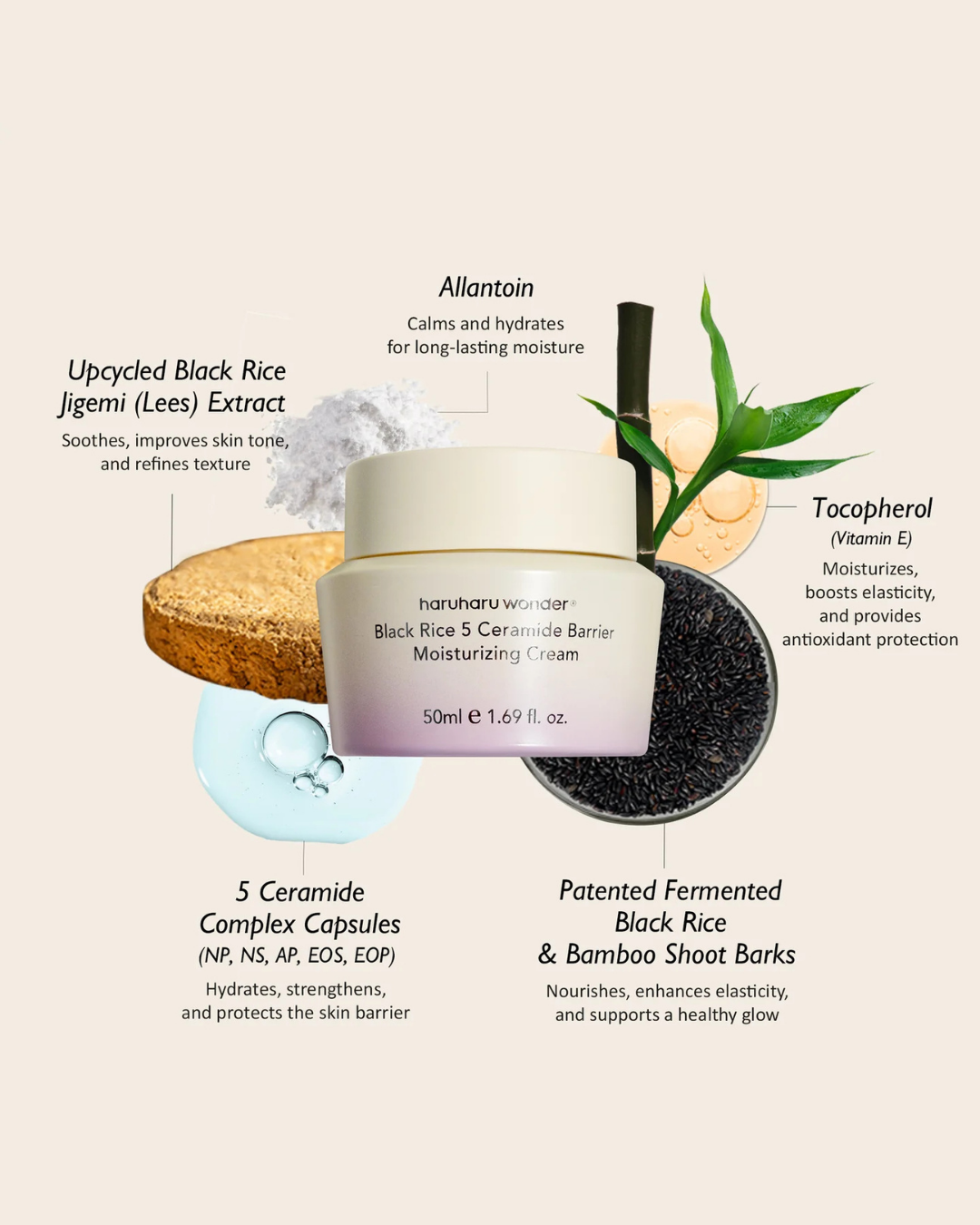 Black Rice 5 Ceramide Barrier Moisturizing Cream 50ml