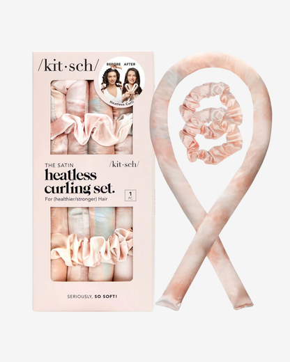 Satin Heatless Curling Set - Sunset Tie Dye