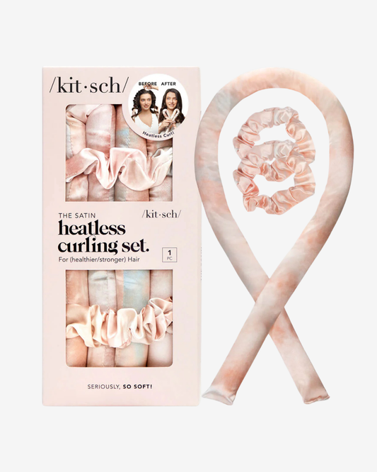 Satin Heatless Curling Set - Sunset Tie Dye