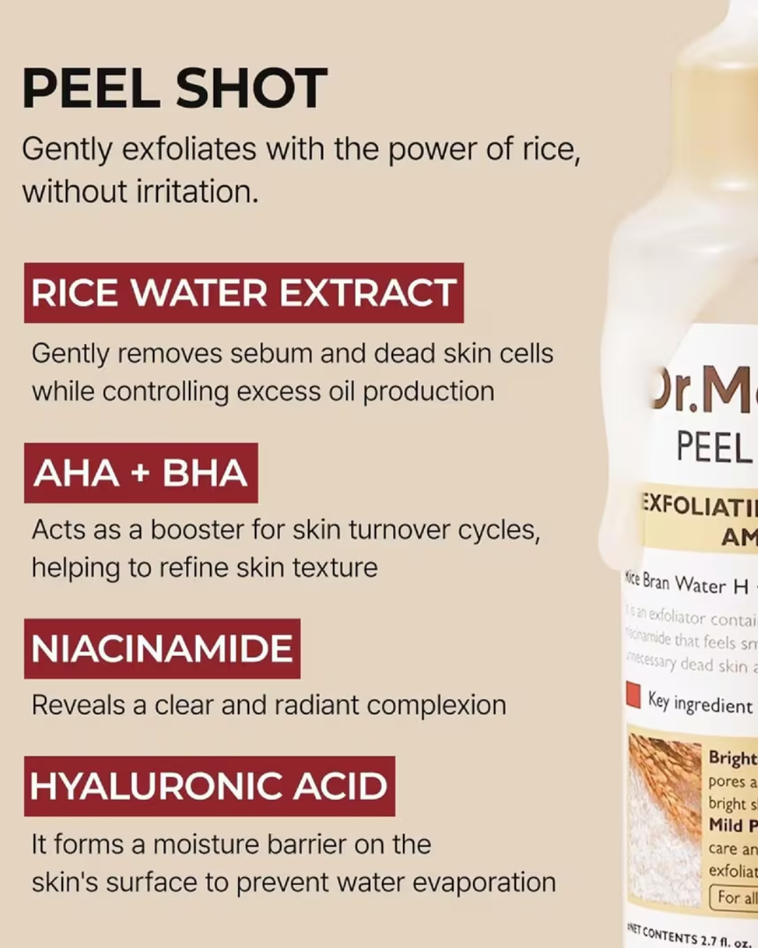 Peel Shot Exfoliating White Rice Ampoule 80ml