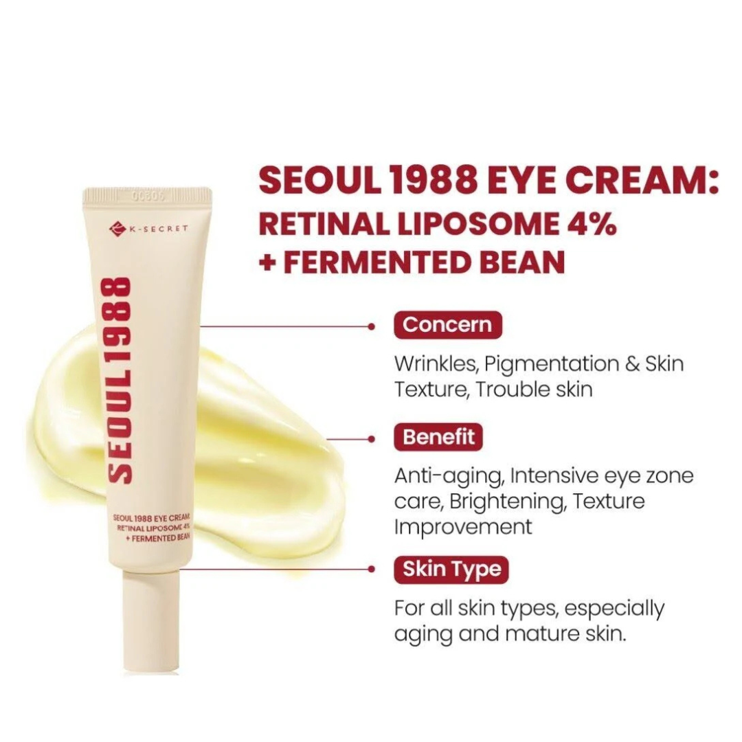 SEOUL 1988 Eye Cream: Retinal Liposome 4% + Fermented Bean 30ml