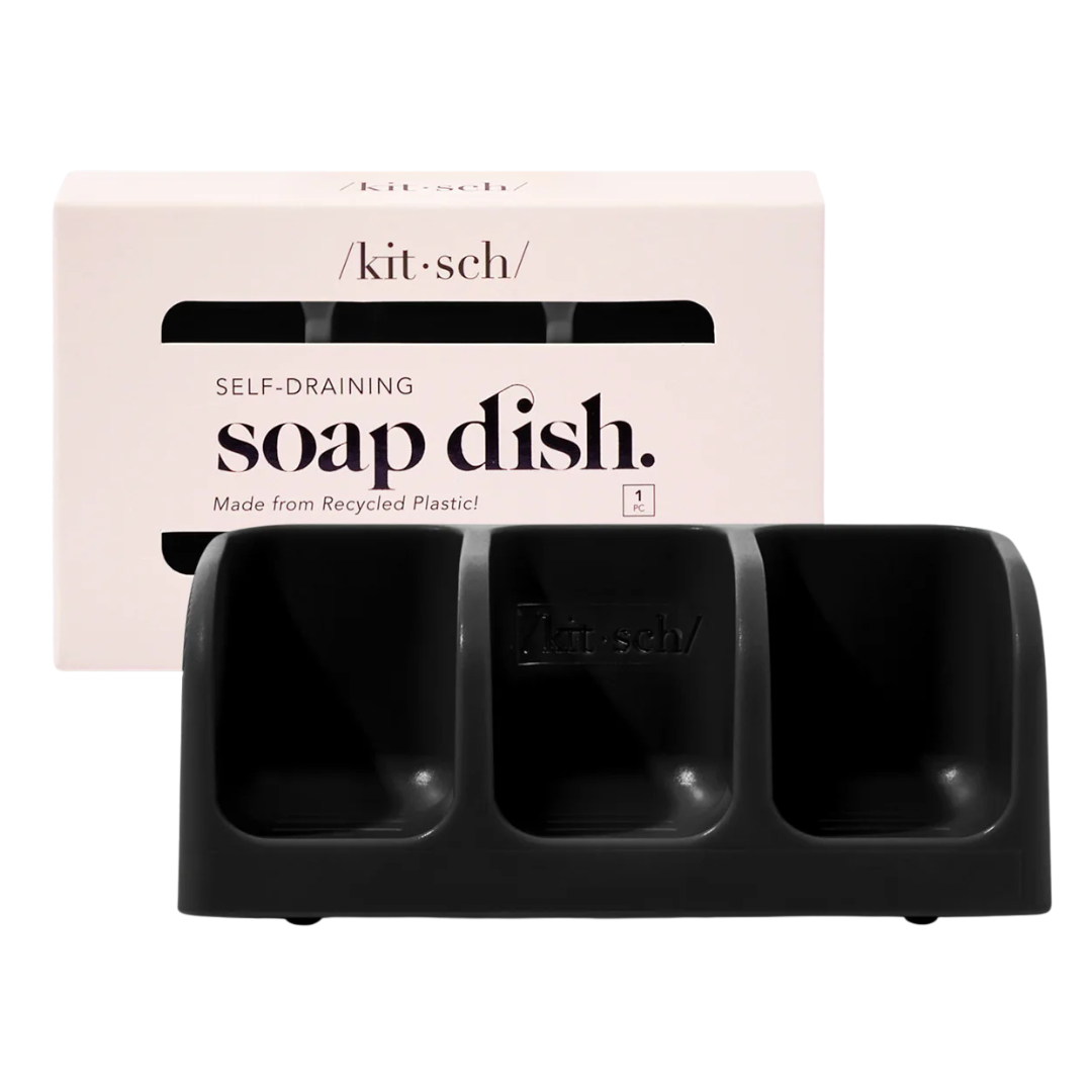 Self-Draining Soap Dish – Black