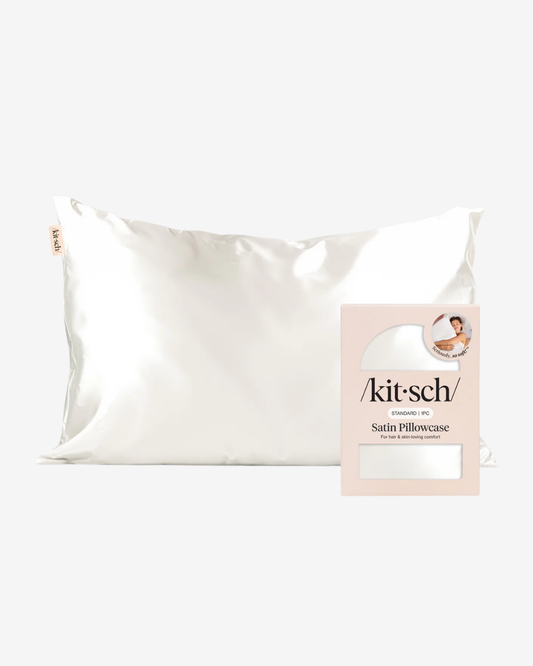 Ivory Satin Pillowcase