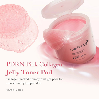 PDRN Pink Collagen Gel Toner Pad (70 pads)