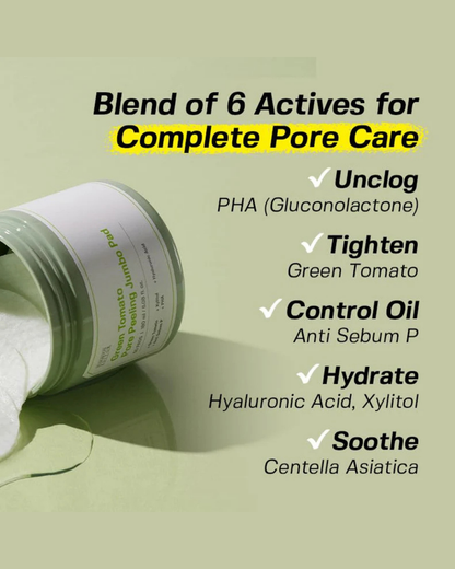 Green Tomato Pore Peeling Jumbo Pad (60 pads)