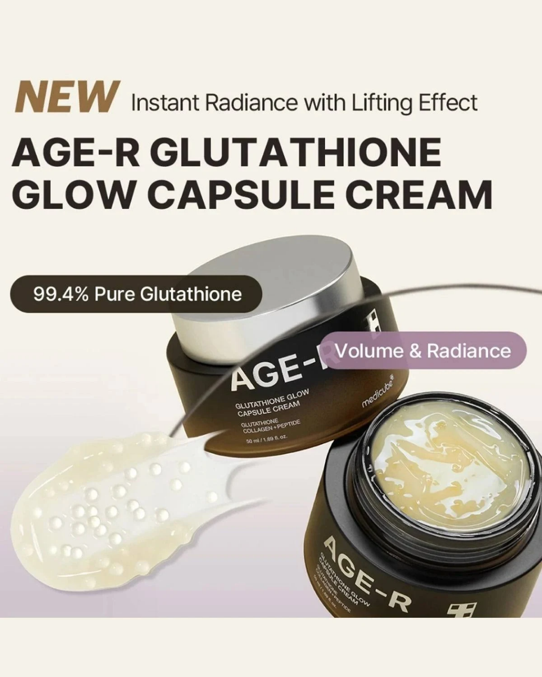 AGE-R Glutathione Glow Capsule Cream 50ml