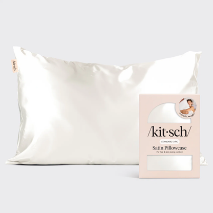 Ivory Satin Pillowcase