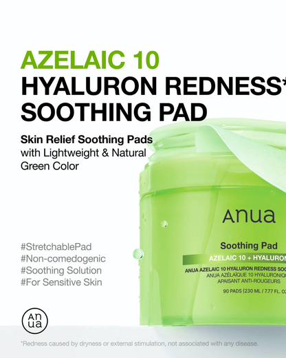Azelaic 10 Hyaluron Redness Soothing Pad (90 pads)