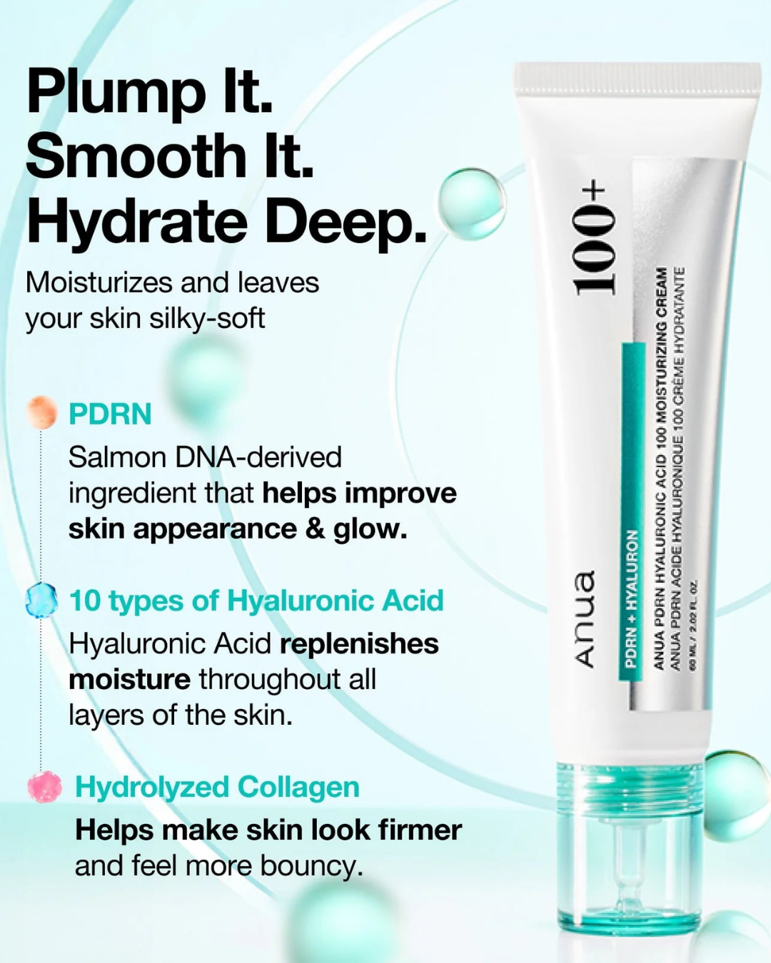 PDRN Hyaluronic Acid 100 Moisturizing Cream 60ml