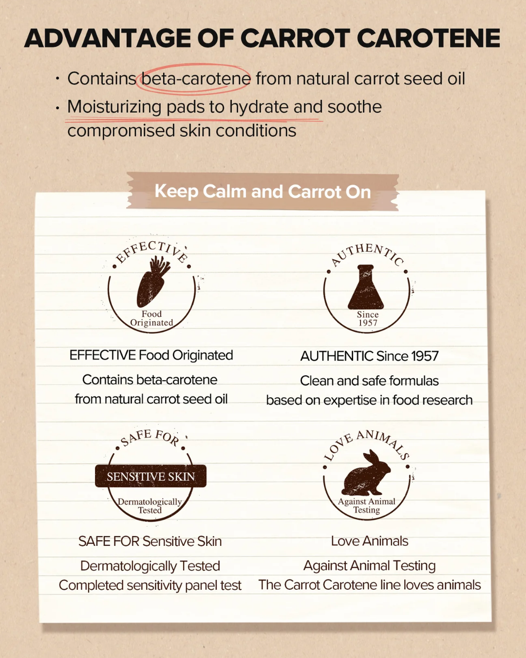 Carrot Carotene Calming Water Pad (60 pads)