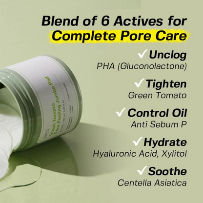 Green Tomato Pore Peeling Jumbo Pad (60 pads)