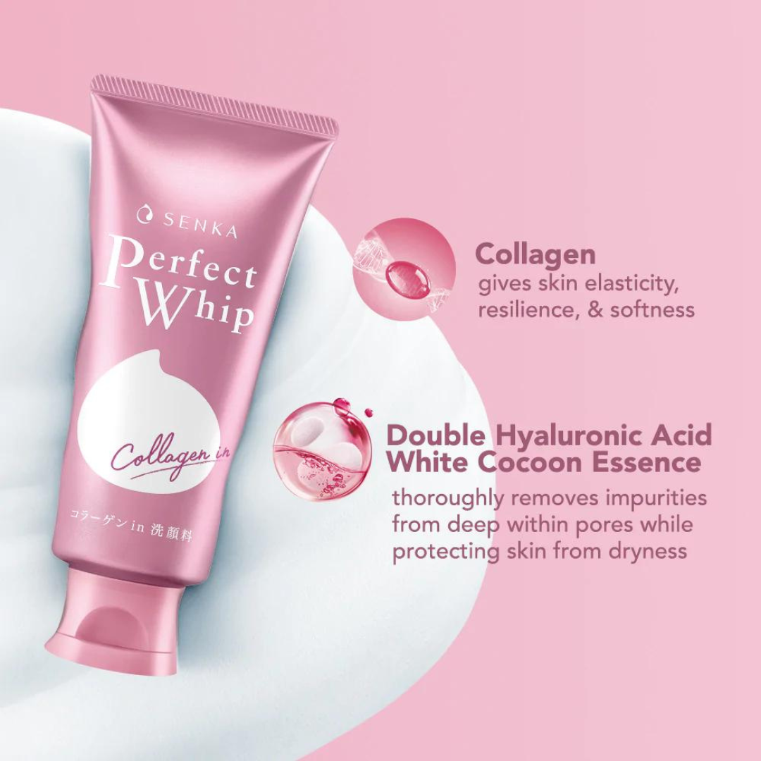Senka Perfect Whip Cleansing Foam Collagen 120g (New Version)