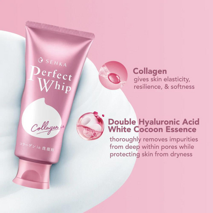Senka Perfect Whip Cleansing Foam Collagen 120g (New Version)